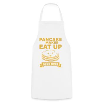 Breakfast Pancake Maker Eat Up Good Times - Cooking Apron - white - Front - AI Model Male 185 dark (185cm)