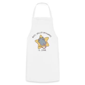 Rats Spelled Backwards Is Star Funny Mouse - Cooking Apron - white - Front - AI Model Male 185 dark (185cm)