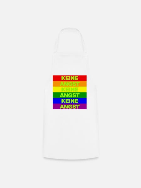 KEINE ANGST, NO NZS, NIE WIEDER, ANTIFASCHISMUS - Kochschürze - Weiß