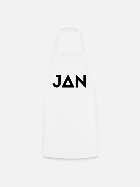 Vorname Jan - Kochschürze - Weiß