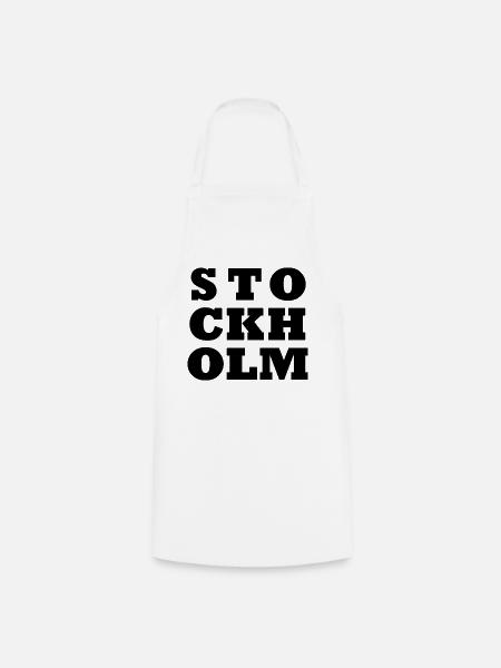 Stockholm-Logo - Kochschürze - Weiß