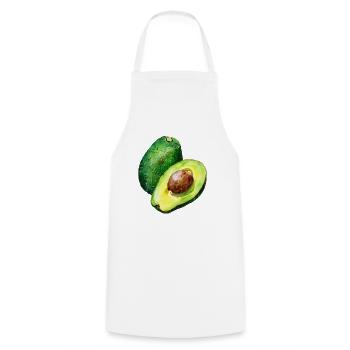 Avocat frais - Tablier de cuisine - blanc - Devant - AI Model Male 185 dark (185cm)