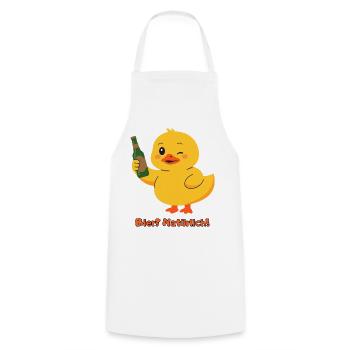 Ente Bier Natuerlich - Kochschürze - Weiß - Vorne - AI Model Male 185 dark (185cm)