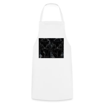 Panthères Noires Jumelles - Tablier de cuisine - blanc - Devant - AI Model Male 185 dark (185cm)