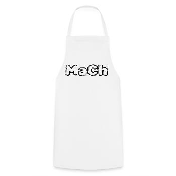 MaCh lettering - Cooking Apron - white - Front - AI Model Male 185 dark (185cm)