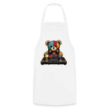 Patchbear DJ Patchwork - Cooking Apron - white - Front - AI Model Male 185 dark (185cm)