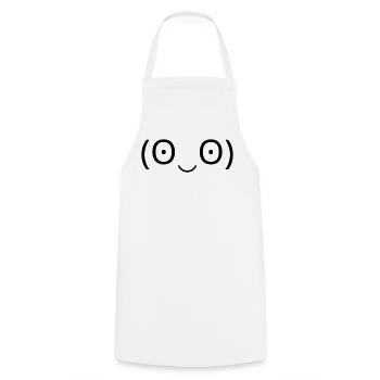 Staunendes Emoticon (ʘ‿ʘ) große Augen - Kochschürze - Weiß - Vorne - AI Model Male 185 dark (185cm)