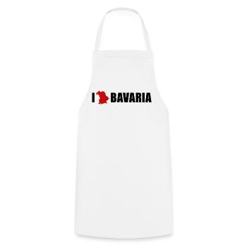 I Love Bavaria Bayern Liebe - Cooking Apron - white - Front - AI Model Male 185 dark (185cm)