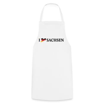 I love Sachsen Deutschland - Kochschürze - Weiß - Vorne - AI Model Male 185 dark (185cm)