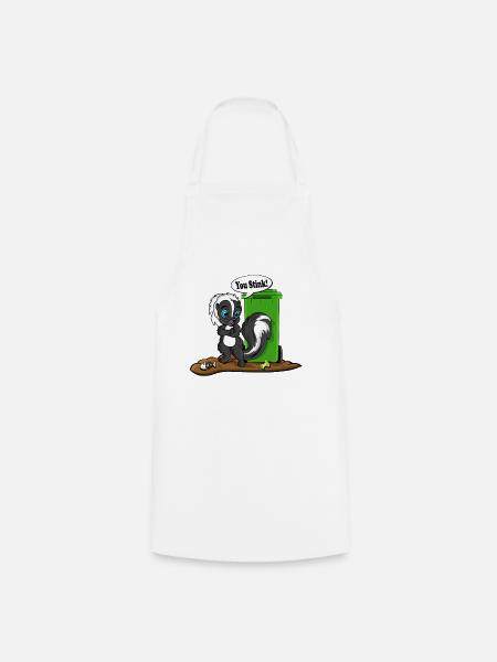 Du stinkender Stinktier-Cartoon-Tee - Kochschürze - Weiß