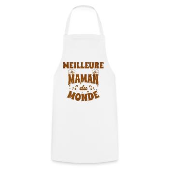 Meilleure Maman du Monde - cadeau pour mère - Tablier de cuisine - blanc - Devant - AI Model Male 185 dark (185cm)