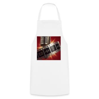 Podcast Studio Micro et Film - Tablier de cuisine - blanc - Devant - AI Model Male 185 dark (185cm)