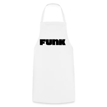 Funk bold logo - Cooking Apron - white - Front - AI Model Male 185 dark (185cm)
