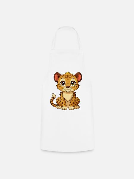 Süßes Gepardenbaby-Gepard - Kochschürze - Weiß