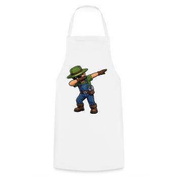 Dabbing Gardener - Cooking Apron - white - Front - AI Model Male 185 dark (185cm)