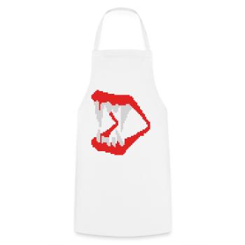 Dents vamp 8 bits - Tablier de cuisine - blanc - Devant - AI Model Male 185 dark (185cm)