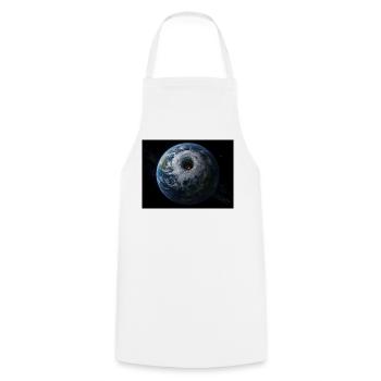 Portail du Vortex Terrestre - Tablier de cuisine - blanc - Devant - AI Model Male 185 dark (185cm)