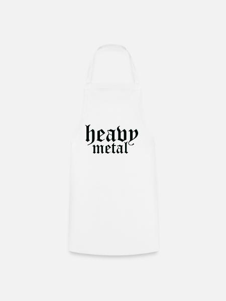 Heavy Metal Gothic Skript - Kochschürze - Weiß