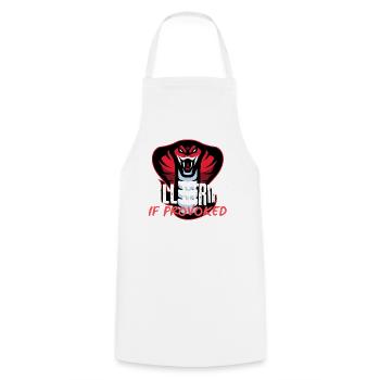 Cobra provoqué va frapper - Tablier de cuisine - blanc - Devant - AI Model Male 185 dark (185cm)