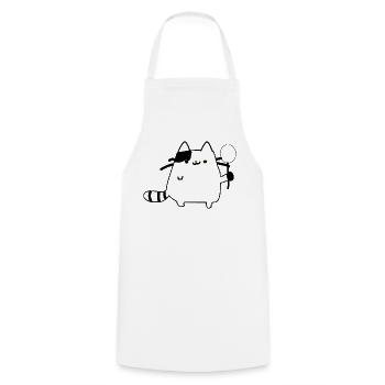 Cute Cat - Kochschürze - Weiß - Vorne - AI Model Male 185 dark (185cm)