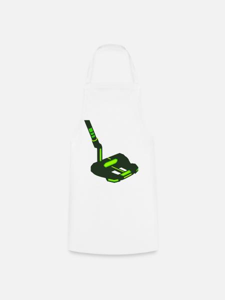 Golf Putter Schlaeger Icon - Kochschürze - Weiß