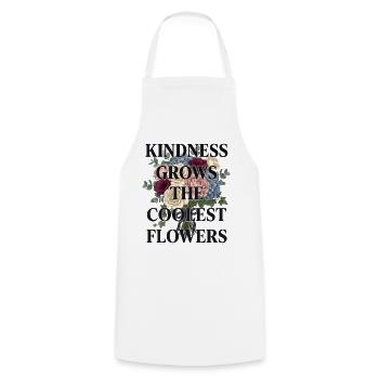 Freundlichkeit Lässt Die Coolsten Blumen Wachsen - Kochschürze - Weiß - Vorne - AI Model Male 185 dark (185cm)