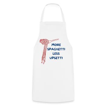 lustiges Spaghetti-Design - Kochschürze - Weiß - Vorne - AI Model Male 185 dark (185cm)