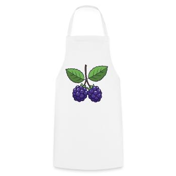 Brombeere Kostüm Karneval Fasching Beeren Lila - Kochschürze - Weiß - Vorne - AI Model Male 185 dark (185cm)