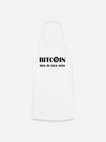 Simple Bitcoin Design - Kochschürze - Weiß