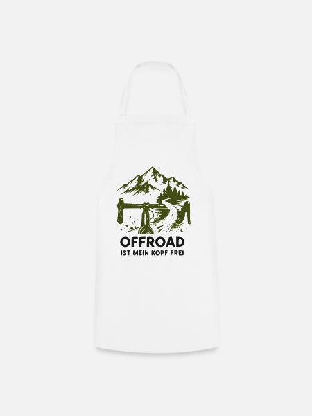 Offroad Freiheit: Berge & Trail - Kochschürze - Weiß