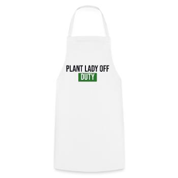 Plant Lady Off Duty - Plants Gift - Cooking Apron - white - Front - AI Model Male 185 dark (185cm)