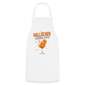 Hallöchen Aperölchen Spritz Humor  - Kochschürze - Weiß - Vorne - AI Model Male 185 dark (185cm)