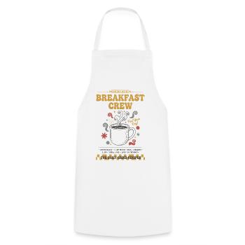 Frühstücksteam Kaffee Brunch Pfannkuchen Speckessen - Kochschürze - Weiß - Vorne - AI Model Male 185 dark (185cm)