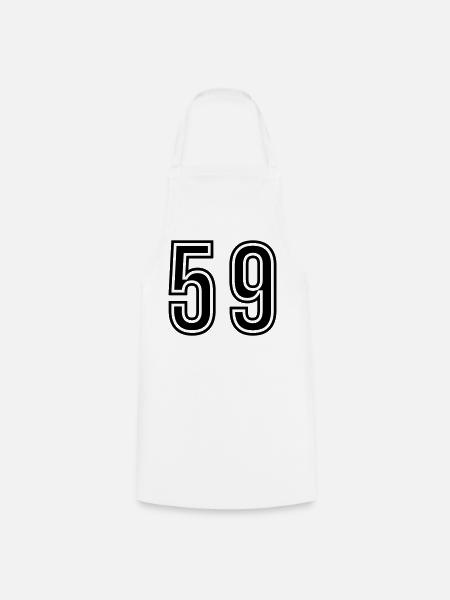 59 Zahl Symbol - Kochschürze - Weiß