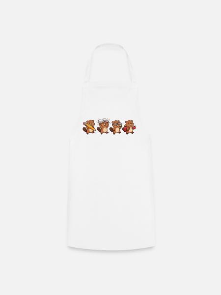 Lernbiber Quartet - Cooking Apron - white