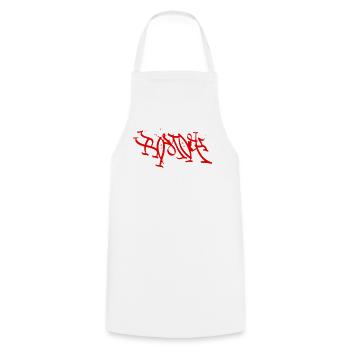 Rostock T-Shirt Graffiti Style - Cooking Apron - white - Front - AI Model Male 185 dark (185cm)