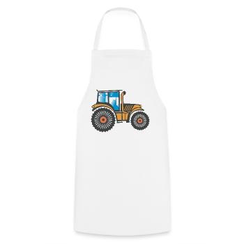 Tractor Tractor Agriculture Design - Cooking Apron - white - Front - AI Model Male 185 dark (185cm)