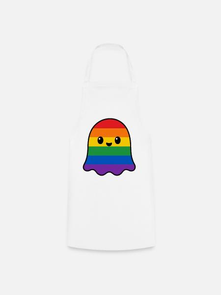 Regenbogen Pride Geist - Kochschürze - Weiß