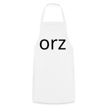 orz emoticon désespoir ASCII classique - Tablier de cuisine - blanc - Devant - AI Model Male 185 dark (185cm)