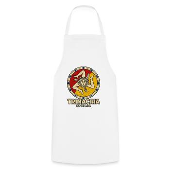 Sicilia Trinacria Sicilian Flag Heritage Pride Gif - Cooking Apron - white - Front - AI Model Male 185 dark (185cm)