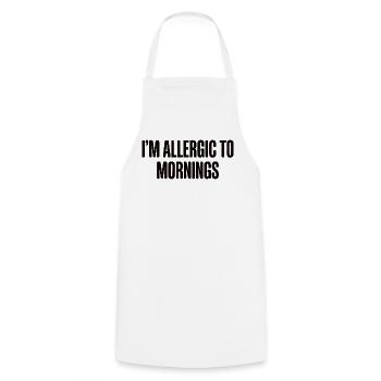 Vintage I'm Allergic To Morning - Cooking Apron - white - Front - AI Model Male 185 dark (185cm)