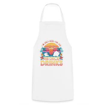 At Only Here For The Deck Drinks Cruise - Cooking Apron - white - Front - AI Model Male 185 dark (185cm)