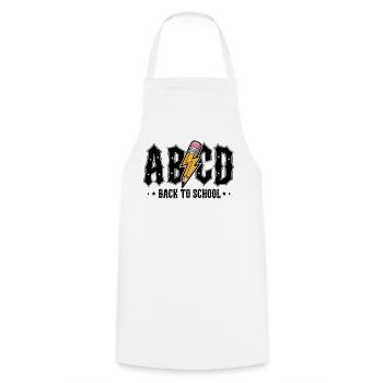 ABCD Zurück-zur-Schule-Graffiti - Kochschürze - Weiß - Vorne - AI Model Male 185 dark (185cm)