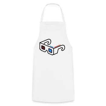 Vision Différente Abstract Logo Lunette 3D - Tablier de cuisine - blanc - Devant - AI Model Male 185 dark (185cm)