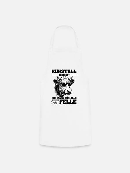 Kuhstall Chef | Führungskraft Landwirt | Bauer - Kochschürze - Weiß
