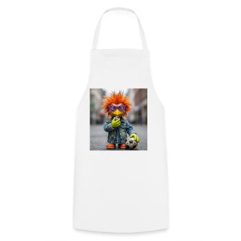 Plume Orange Oiseau Denim Street Style - Tablier de cuisine - blanc - Devant - AI Model Male 185 dark (185cm)
