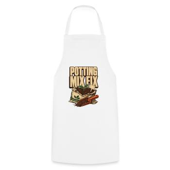Terreau de jardinière Fixer l’humour de l’infirmière - Tablier de cuisine - blanc - Devant - AI Model Male 185 dark (185cm)