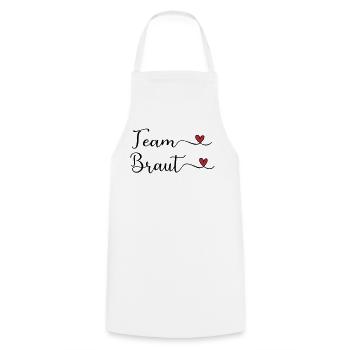 Team Braut mit Herz - Kochschürze - Weiß - Vorne - AI Model Male 185 dark (185cm)