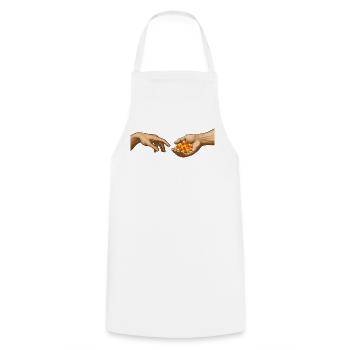 Candy Corn – La Création – Drôle de Candy Corn - Tablier de cuisine - blanc - Devant - AI Model Male 185 dark (185cm)