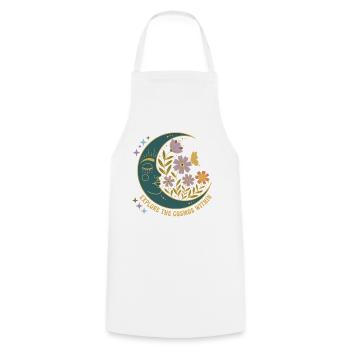 Spiritualité : Explorer le cosmos dans la méditation - Tablier de cuisine - blanc - Devant - AI Model Male 185 dark (185cm)